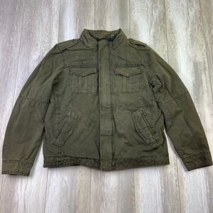 Vintage Levi Strauss Military Style Jacket Mens Large Green Army Sherpa Lined *